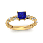 Load image into Gallery viewer, princess-cut-intertwined-sapphire-engagement-ring-in-yellow-gold-FD9127PRRGBS-NL-YG-GS.jpg