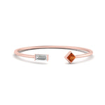 Load image into Gallery viewer, Princess Cut And Baguette Stacking Thin Ring