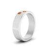 Load image into Gallery viewer, princess-cut-orange-sapphire-brush-finish-wedding-band-in-white-gold-FDM10319GSAORANGLE2-NL-WG.jpg