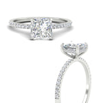 Load image into Gallery viewer, princess-cut-pave-underhalo-engagement-ring-in-white-gold-FDENR11490PRRANGLE3-NL-WG.jpg?v=1761729758