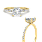 Load image into Gallery viewer, princess-cut-pave-underhalo-engagement-ring-in-yellow-gold-FDENR11490PRRANGLE3-NL-YG.jpg?v=1761729758