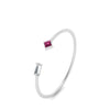 Load image into Gallery viewer, Princess Cut And Baguette Stacking Thin Ring