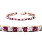 Load image into Gallery viewer, Princess Cut Basket Tennis 9 Ct Bracelet