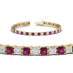 Load image into Gallery viewer, Princess Cut Basket Tennis 9 Ct Bracelet