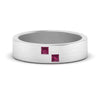Load image into Gallery viewer, princess-cut-pink-sapphire-brush-finish-wedding-band-in-white-gold-FDM10319GSADRPI-NL-WG.jpg