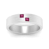 Load image into Gallery viewer, princess-cut-pink-sapphire-brush-finish-wedding-band-in-white-gold-FDM10319GSADRPIANGLE5-NL-WG.jpg