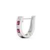 Load image into Gallery viewer, princess-cut-pink-sapphire-channel-set-hoops-earrings-white-gold-fdear1018gsadrpiangle6-nl-wg.jpg