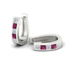Load image into Gallery viewer, princess-cut-pink-sapphire-channel-set-hoops-earrings-white-gold-fdear1018gsadrpiangle7-nl-wg.jpg