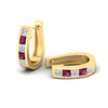 Load image into Gallery viewer, princess-cut-pink-sapphire-channel-set-hoops-earrings-in-yellow-gold-fdear1018gsadrpiangle7-nl-yg.jpg
