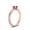 Load image into Gallery viewer, princess-cut-pink-sapphire-infinity-twist-ring-in-rose-gold-FD8233PRRGSADRPI-NL-RG-GS.jpg