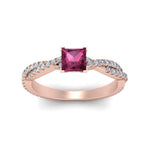 Load image into Gallery viewer, princess-cut-pink-sapphire-infinity-twist-ring-in-rose-gold-FD8233PRRGSADRPI-NL-RG-GS.jpg