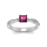 Load image into Gallery viewer, princess-cut-pink-sapphire-infinity-twist-ring-in-white-gold-FD8233PRRGSADRPI-NL-WG-GS.jpg