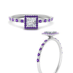 Load image into Gallery viewer, princess-cut-purple-topaz-halo-petite-engagement-ring-in-white-gold-FD8523PRRGVITOANGLE3-NL-WG