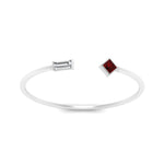 Load image into Gallery viewer, Princess Cut And Baguette Stacking Thin Ring