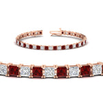 Load image into Gallery viewer, princess-cut-basket-tennis-9-ct-bracelet