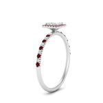 Load image into Gallery viewer, princess-cut-ruby-halo-petite-engagement-ring-in-white-gold-FD8523PRRGRUDRANGLE3-NL-WG