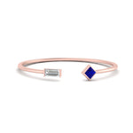 Load image into Gallery viewer, Princess Cut And Baguette Stacking Thin Ring