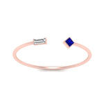 Load image into Gallery viewer, Princess Cut And Baguette Stacking Thin Ring