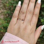 Load image into Gallery viewer, princess-cut-sapphire-and-baguette-stacking-thin-ring-in-white-gold-FD9406PR