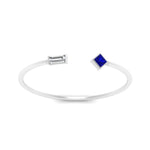 Load image into Gallery viewer, Princess Cut And Baguette Stacking Thin Ring