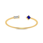 Load image into Gallery viewer, Princess Cut And Baguette Stacking Thin Ring