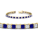 Load image into Gallery viewer, Princess Cut Basket Tennis 9 Ct Bracelet