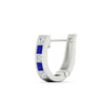 Load image into Gallery viewer, princess-cut-sapphire-channel-set-hoops-earrings-white-gold-fdear1018gsablangle6-nl-wg.jpg