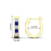 Load image into Gallery viewer, princess-cut-sapphire-channel-set-hoops-earrings-in-yellow-gold-fdear1018gsablangle3-nl-yg-hw.jpg