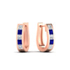 Load image into Gallery viewer, princess-cut-sapphire-channel-set-hoops-earrings-rose-gold-fdear1018gsablangle1-nl-rg.jpg