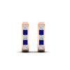 Load image into Gallery viewer, princess-cut-sapphire-channel-set-hoops-earrings-rose-gold-fdear1018gsablangle2-nl-rg.jpg