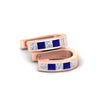 Load image into Gallery viewer, princess-cut-sapphire-channel-set-hoops-earrings-rose-gold-fdear1018gsablangle4-nl-rg.jpg