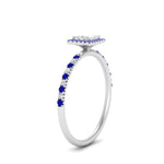Load image into Gallery viewer, princess-cut-sapphire-halo-petite-engagement-ring-in-white-gold-FD8523PRRGSABLANGLE3-NL-WG