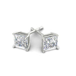 Load image into Gallery viewer, Princess Cut Diamond Stud Earring
