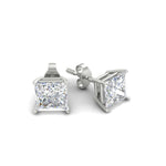 Load image into Gallery viewer, Princess Cut Diamond Stud Earring