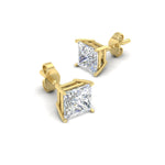 Load image into Gallery viewer, Princess Cut Diamond Stud Earring