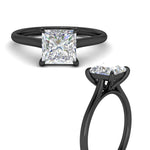 Load image into Gallery viewer, princess-cut-stunning-solitaire-diamond-ring-in-black-gold-FD11296PRRANGLE3-NL-BG