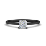 Load image into Gallery viewer, princess-cut-thin-classic-solitaire-engagement-ring-in-black-gold-fdens9358prrsleep-nl-bg