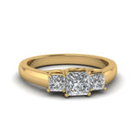 Load image into Gallery viewer, princess-cut-trio-natural-diamond-engagement-ring-in-14K-yellow-gold-FDENR578PRR-NL-YG