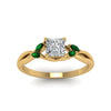 Load image into Gallery viewer, princess-cut-twisted-petal-diamond-engagement-ring-with-emerald-in-14K-yellow-gold-FD8300PRRGEMGR-NL-YG.jpg