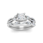 Load image into Gallery viewer, princess-cut-twisted-vine-luxury-diamond-bridal-ring-set-in-white-gold-FDENR3211PRANGLE3-NL-WG