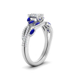 Load image into Gallery viewer, princess-cut-twisted-vine-luxury-sapphire-bridal-ring-set-in-white-gold-FDENR3211PRGSABLANGLE3-NL-WG