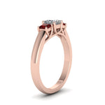 Load image into Gallery viewer, princess-cut-u-prong-three-stone-diamond-engagement-ring-with-ruby-in-14K-rose-gold-FDENR578PRRGRUDRANGLE2-NL-RG