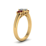 Load image into Gallery viewer, princess-cut-u-prong-three-stone-diamond-engagement-ring-with-ruby-in-14K-yellow-gold-FDENR578PRRGRUDRANGLE2-NL-YG