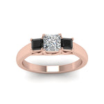 Load image into Gallery viewer, princess-cut-u-prong-three-stone-engagement-ring-black-diamond-in-14K-rose-gold-FDENR578PRRGBLACKANGLE5-NL-RG