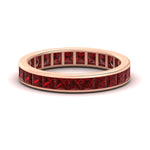 Load image into Gallery viewer, princess-cut-women_s-ruby-eternity-wedding-band-ring-in-rose-gold-FDEWB160PRBGRUDR-4.00CT-NL-RG.jpg?v=1766128423