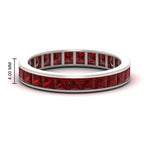 Load image into Gallery viewer, princess-cut-women_s-ruby-eternity-wedding-band-ring-in-white-gold-FDEWB160PRBGRUDR-4.00CT-NL-WG-HW.jpg?v=1766128423