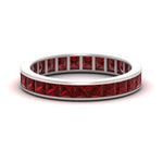 Load image into Gallery viewer, princess-cut-women_s-ruby-eternity-wedding-band-ring-in-white-gold-FDEWB160PRBGRUDR-4.00CT-NL-WG.jpg?v=1766128423