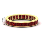 Load image into Gallery viewer, princess-cut-women_s-ruby-eternity-wedding-band-ring-in-yellow-gold-FDEWB160PRBGRUDR-4.00CT-NL-YG-HW.jpg?v=1766128423