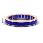 Load image into Gallery viewer, princess-cut-women_s-sapphire-eternity-wedding-band-ring-in-rose-gold-FDEWB160PRBGSABL-4.00CT-NL-RG-HW.jpg?v=1766128423