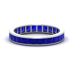 Load image into Gallery viewer, princess-cut-women_s-sapphire-eternity-wedding-band-ring-in-white-gold-FDEWB160PRBGSABL-4.00CT-NL-WG.jpg?v=1766128422